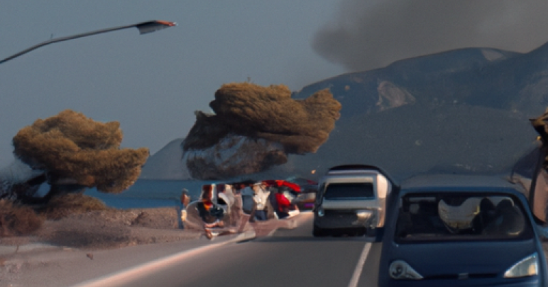 Miles de turistas evacuados por un gran incendio forestal, fuera de control, en la isla griega de Rodas